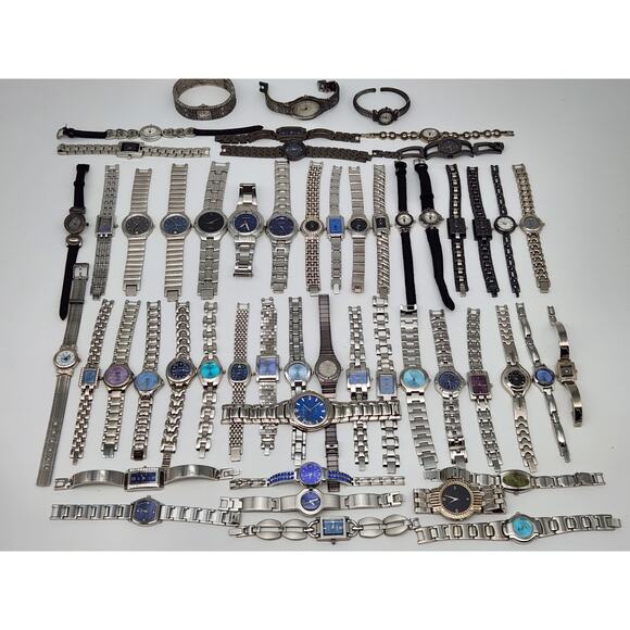 Lot Of 53 Assorted Womens Watches - Tested Working - Picture 1 of 16